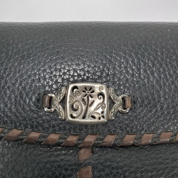 Vtg Brighton Black Pebble Leather Clutch Organizer Wallet 7 Pocket, 8 Card EUC. - Picture 4 of 16